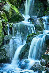 Image showing waterfalls in green nature