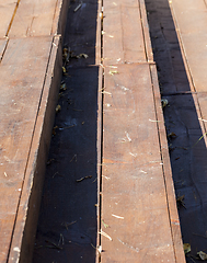 Image showing old dirty wooden staircase