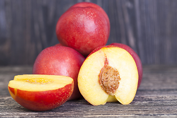 Image showing red juicy nectarines