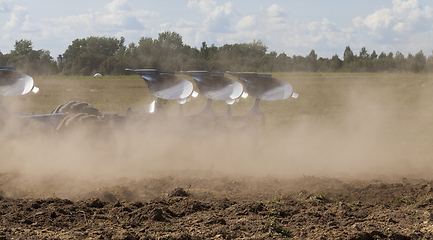 Image showing metal plow dust