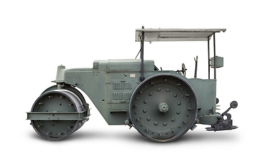 Image showing historic road roller