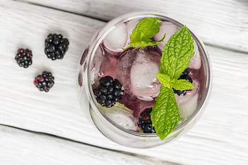 Image showing Fresh blackberry drink