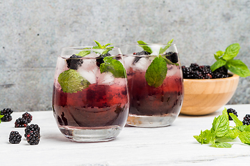 Image showing Fresh blackberry drink