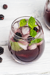 Image showing Fresh blackberry drink