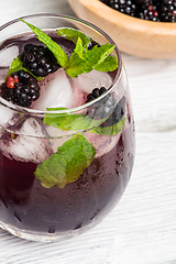 Image showing Fresh blackberry drink