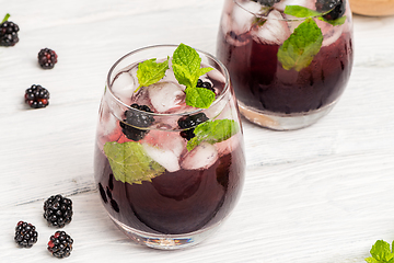 Image showing Fresh blackberry drink