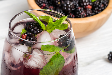 Image showing Fresh blackberry drink