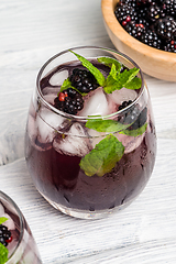 Image showing Fresh blackberry drink