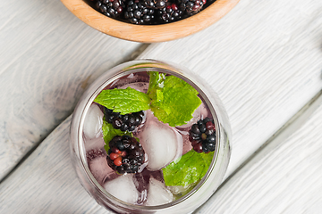 Image showing Fresh blackberry drink