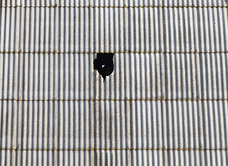 Image showing old roof of gray slate