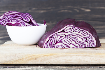 Image showing Shredded red cabbage