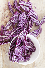 Image showing sliced purple cabbage