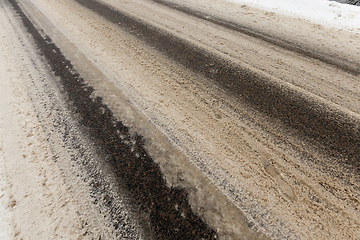 Image showing Road under the snow