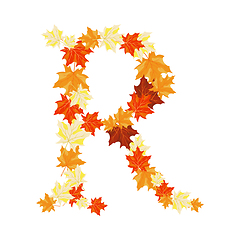 Image showing Autumn Maples Leaves Letter