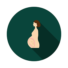 Image showing Pregnant Woman With Baby Icon