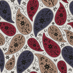 Image showing Oriental cucumbers seamless pattern