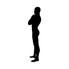 Image showing Standing Pose Man Silhouette