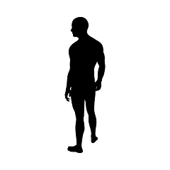 Image showing Standing Pose Man Silhouette