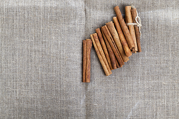 Image showing long sticks of cinnamon