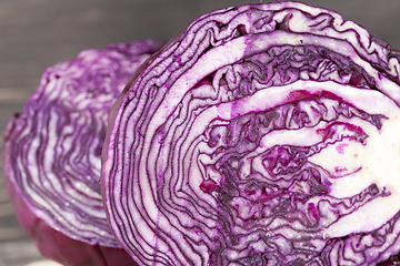 Image showing purple cabbage sliced