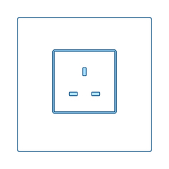 Image showing Great Britain Electrical Socket Icon