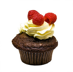 Image showing Isolated Rapberry Cupcake