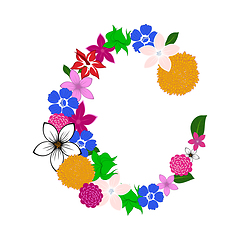 Image showing floral letter