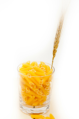 Image showing Italian pasta penne with wheat