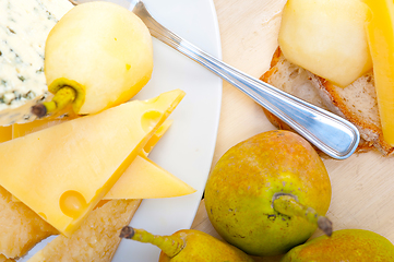 Image showing fresh pears and cheese