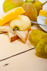 Image showing fresh pears and cheese