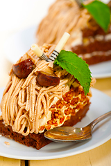 Image showing chestnut cream cake dessert