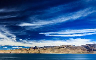 Image showing Tso Moriri lake in Himalayas, Ladakh, India