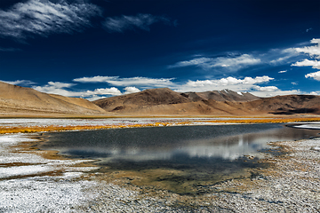 Image showing Mountain lake Tso Kar in Himalayas