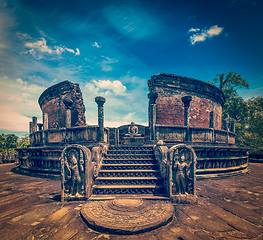 Image showing Ancient Vatadage (Buddhist stupa)