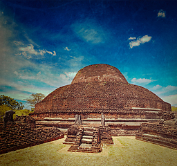 Image showing Ancient Buddhist dagoba (stupe) Pabula Vihara. Sri Lanka