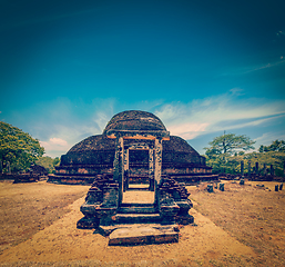 Image showing Ancient Buddhist dagoba (stupe) Pabula Vihara. Sri Lanka