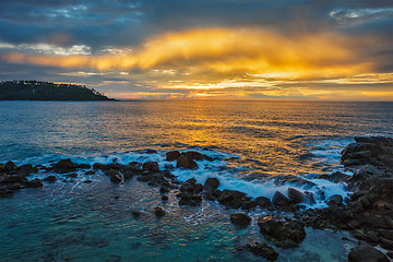 Image showing Ocean sunset. Mirissa, Sri Lanka