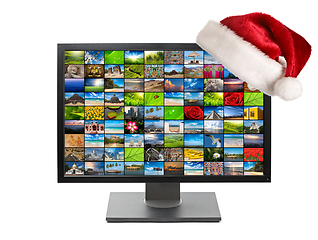 Image showing Christmas television