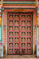 Image showing Hindu temple gates. Sri Ranganathaswamy Temple. Tiruchirappalli