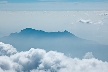 Image showing Mountains in clouds. Kodaikanal, Tamil Nadu