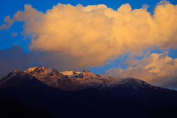 Image showing Sunset in Himalayas