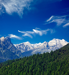 Image showing Himalayas and forest. India
