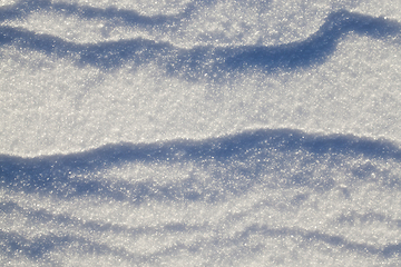 Image showing Snow drifts in winter