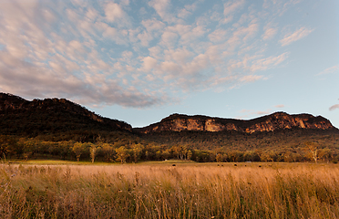 Image showing Valley to escarpment views rural Australia