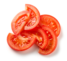 Image showing red tomato slices