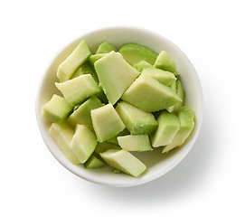 Image showing bowl of fresh raw avocado