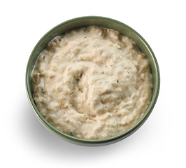 Image showing bowl of aubergine dip