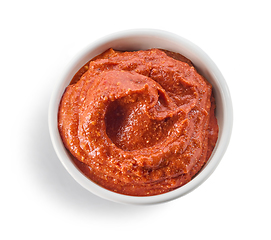 Image showing bowl of tomato and red pepper dip