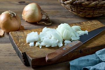 Image showing sliced sweet onions