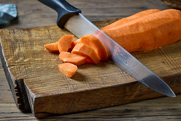 Image showing fresh raw sliced carrot